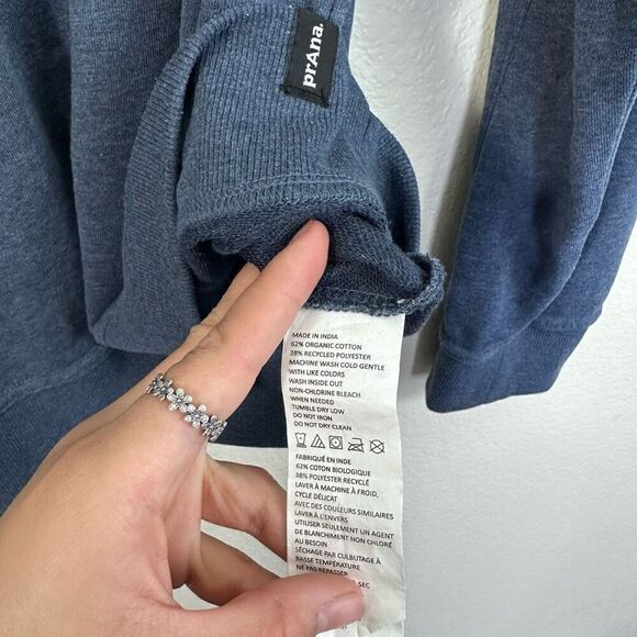 PrAna Patch Pullover Crew in Prana Denim Heather Size L - Picture 9 of 12